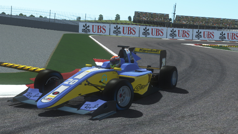 Cyprus Sim RT-Λουκάς Αυξεντίου GP3 car